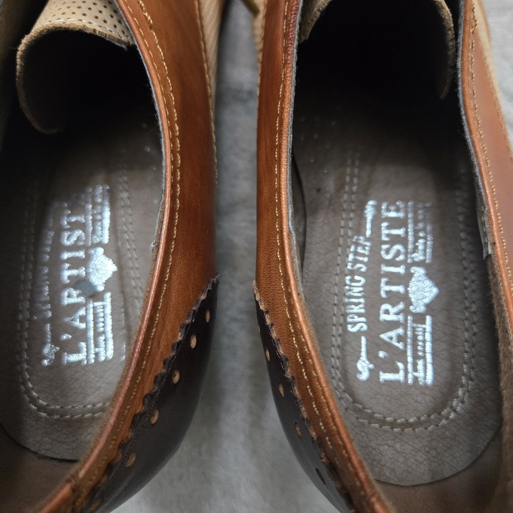 L'Artiste by Spring‎ Step Bardot Womens Pumps Leather Brown Size 42 - Picture 4 of 10